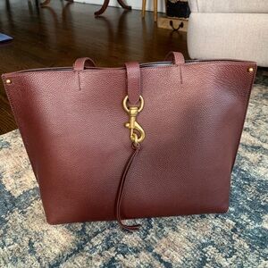 Rebecca Minkoff Brown Leather Tote with Gold Hardware